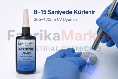 MAXWELL MIXBOND UV 68 Şeffaf UV Cam Yapıştırıcı Cam-Cam ve Cam-Metal