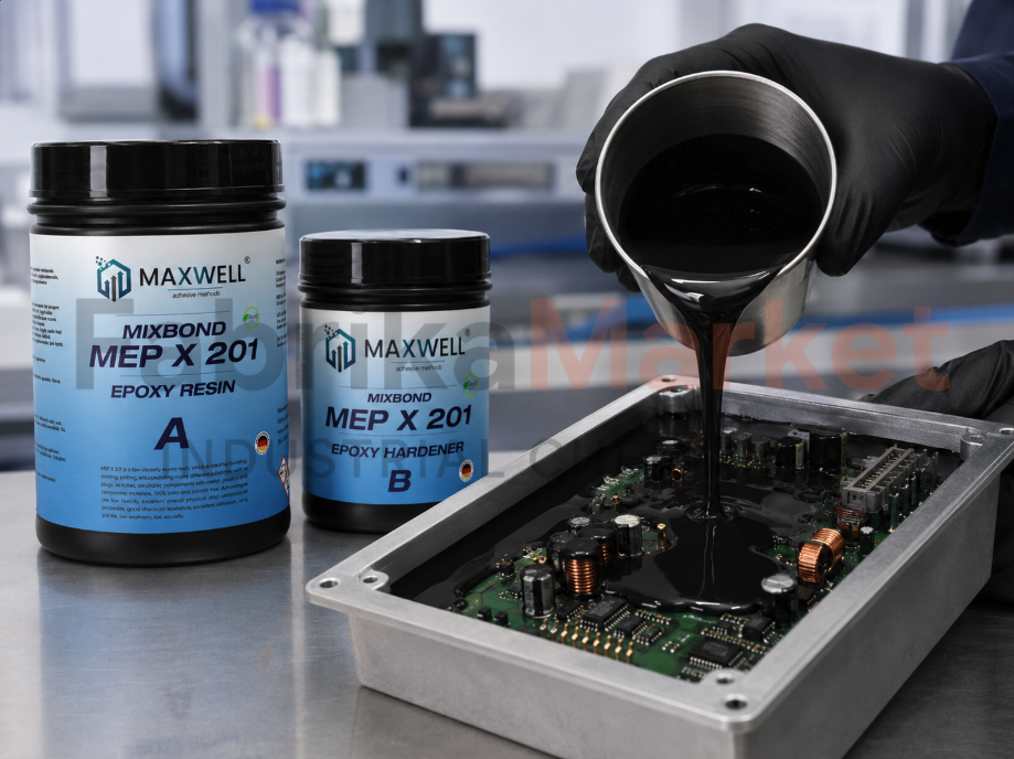 MAXWELL MEP X 201 Epoksi Reçine – Şeffaf Elektronik Kaplama ve Döküm Sistemi