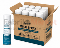 BOSS Multi Sprey 12 Adet Çok Amaçlı Yağlama Spreyi 500 ml