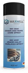 MAXWELL MX-1200 Zincir ve Halat Yağlayıcı Sprey 400 ml