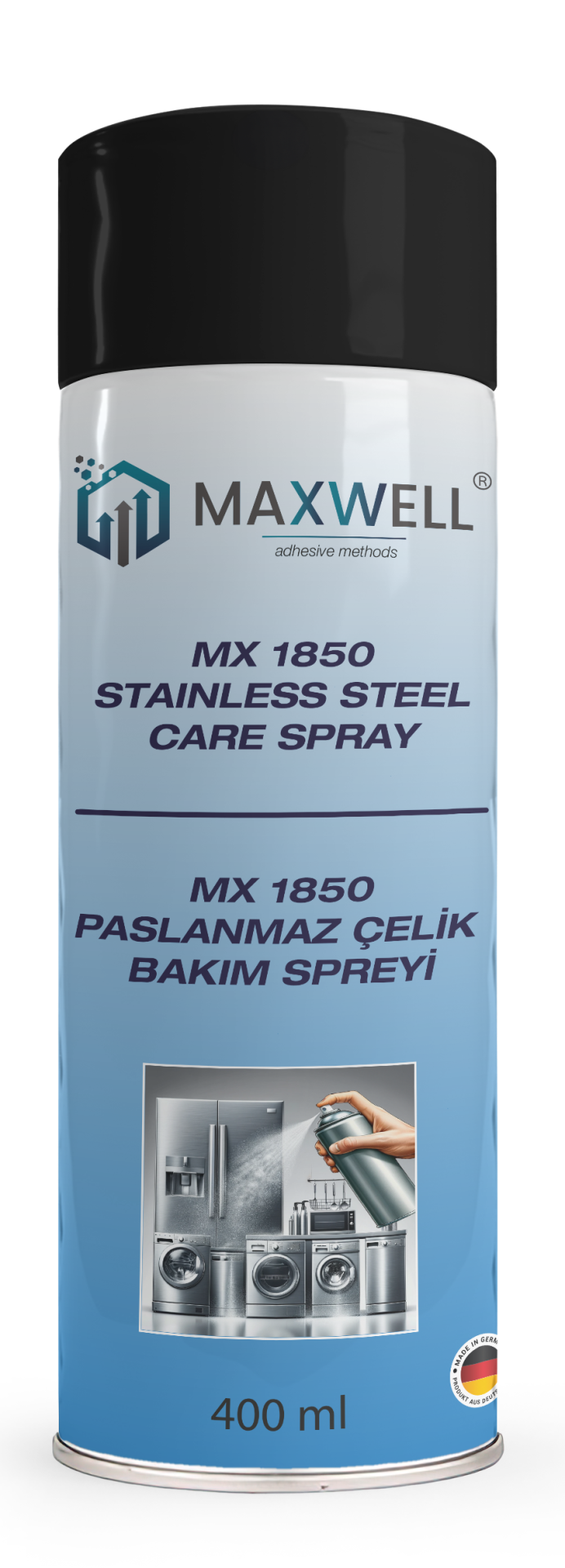 MAXWELL MX 1850 PASLANMAZ ÇELİK TEMİZLEME SPREY