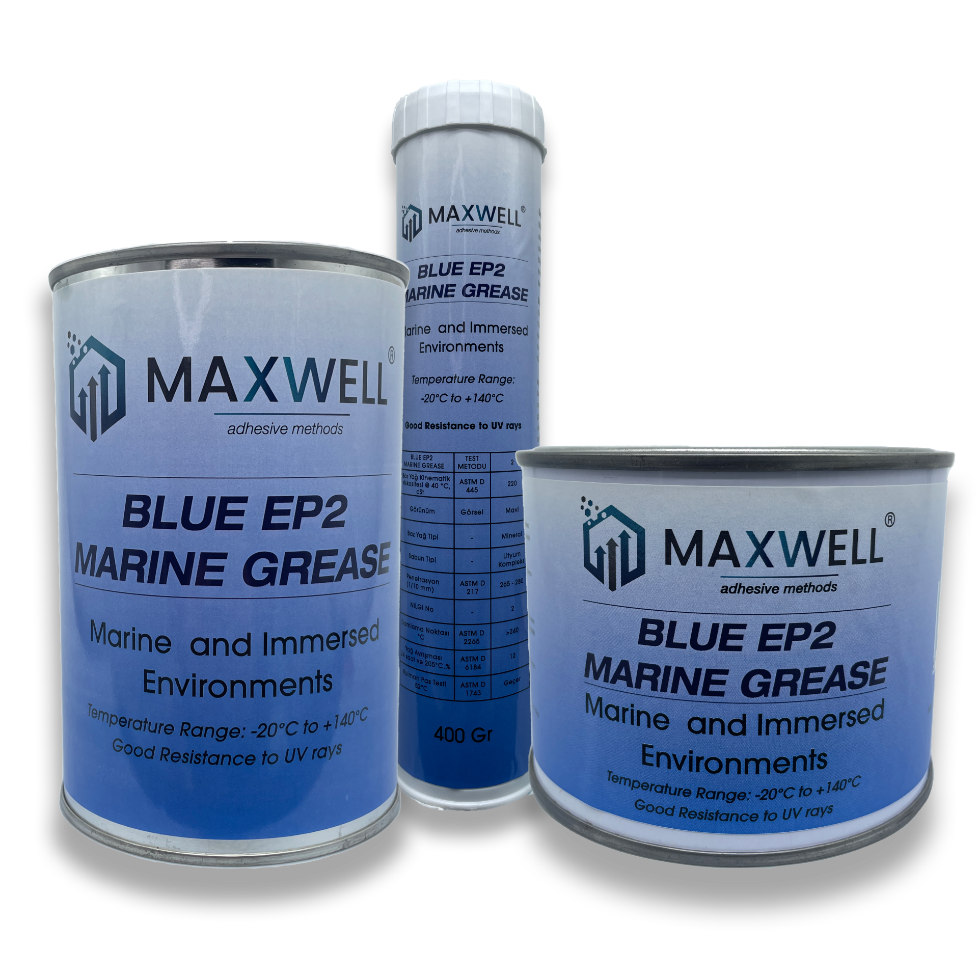 MAXWELL BLUE EP2 Marin Gres. Tuzlu Suya Dayanıklı (mavi)