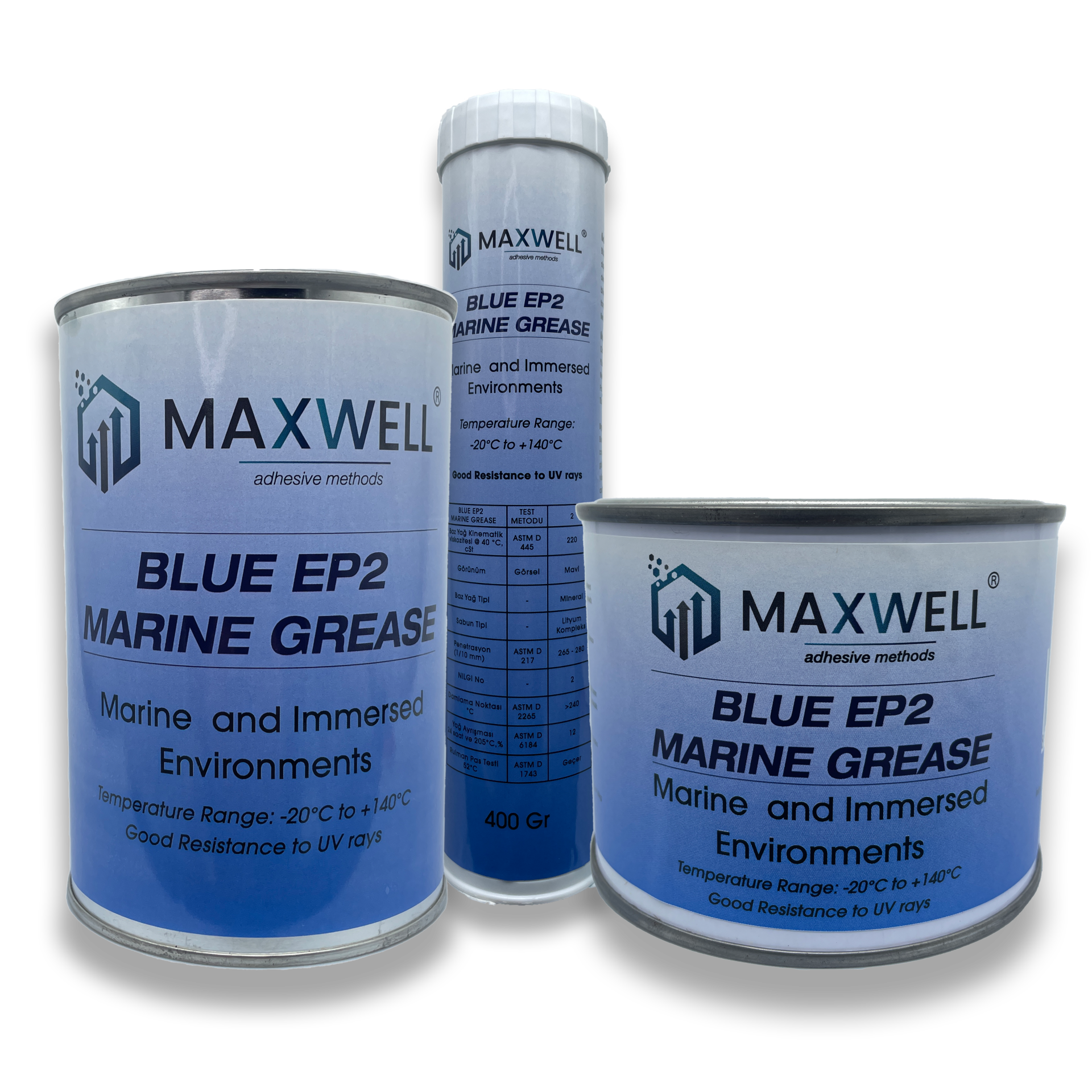 MAXWELL BLUE EP2 Marin Gres. Tuzlu Suya Dayanıklı (mavi)