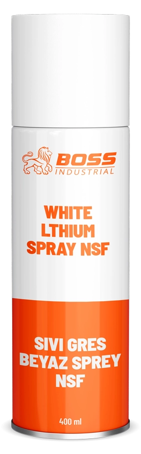 BOSS Sıvı Beyaz Gres Sprey ( NSF Onaylı ) White Lithium Sprey