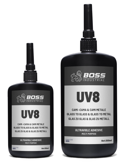 BOSS UV8 Cam Yapıştırıcı. Camı Cama & Camı Metale Yapıştırma