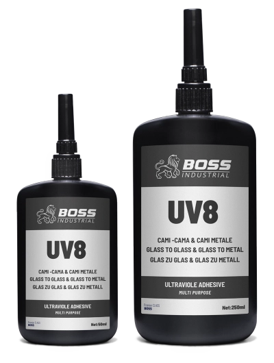 BOSS UV8 Cam Yapıştırıcı. Camı Cama & Camı Metale Yapıştırma