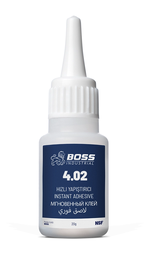 BOSS 4.02 Zor Lastik Plastik Yapıştırıcı-Ring Yapıştırıcı-NSF ONAYLI