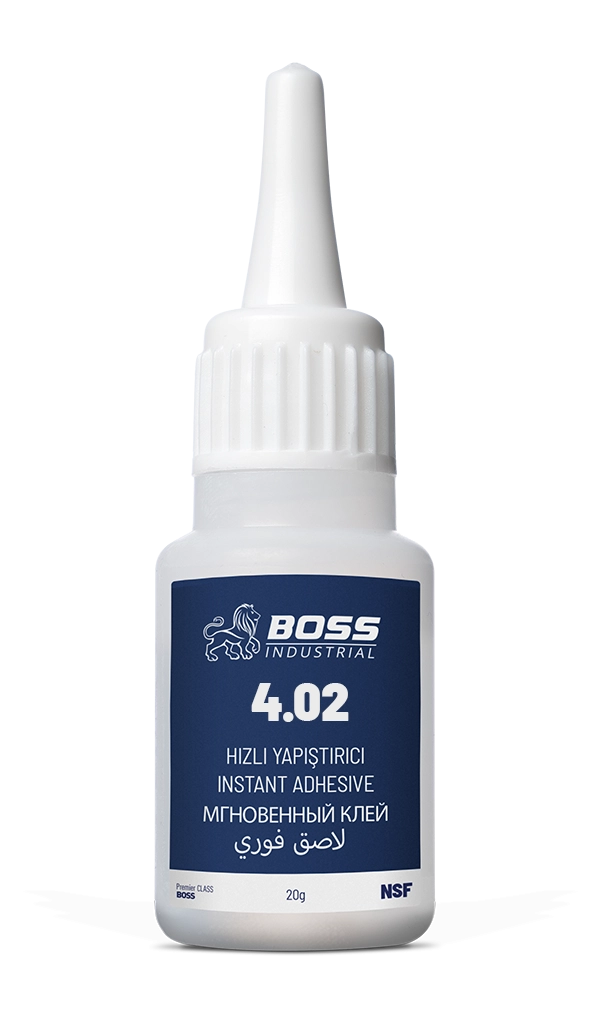 BOSS 4.02 Zor Lastik Plastik Yapıştırıcı O-Ring Yapıştırıcı NSF Onaylı